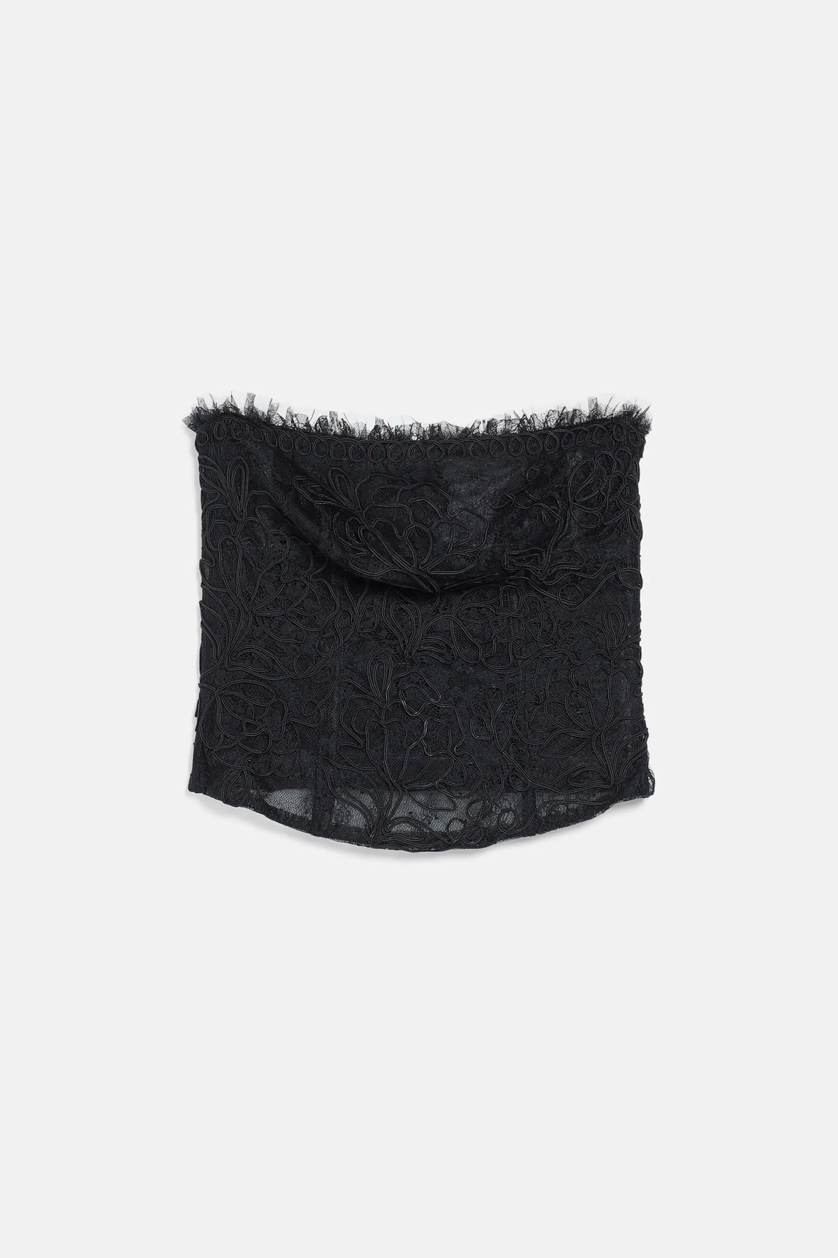 Luisa Spagnoli Nero Women Lunetta Elegant Embroidered Bustier SKU: LUNETTA_0101 Image 06