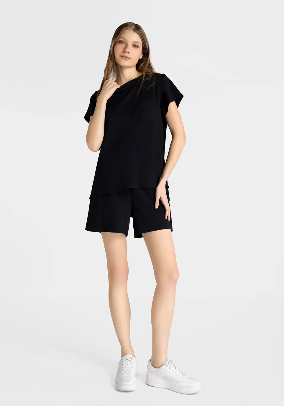 Marie France Lode Short_Black Women Lode Short SKU: LWLODESHORT_Black Image 01