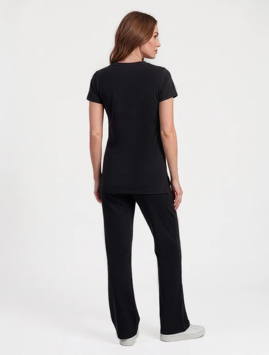 Marie France Black Women Lounge Pant SKU: LWLOUNGEPANT_BLACK Image 02