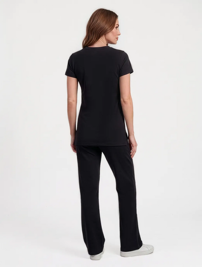 Marie France Black Women Lounge Pant SKU: LWLOUNGEPANT_BLACK Image 02