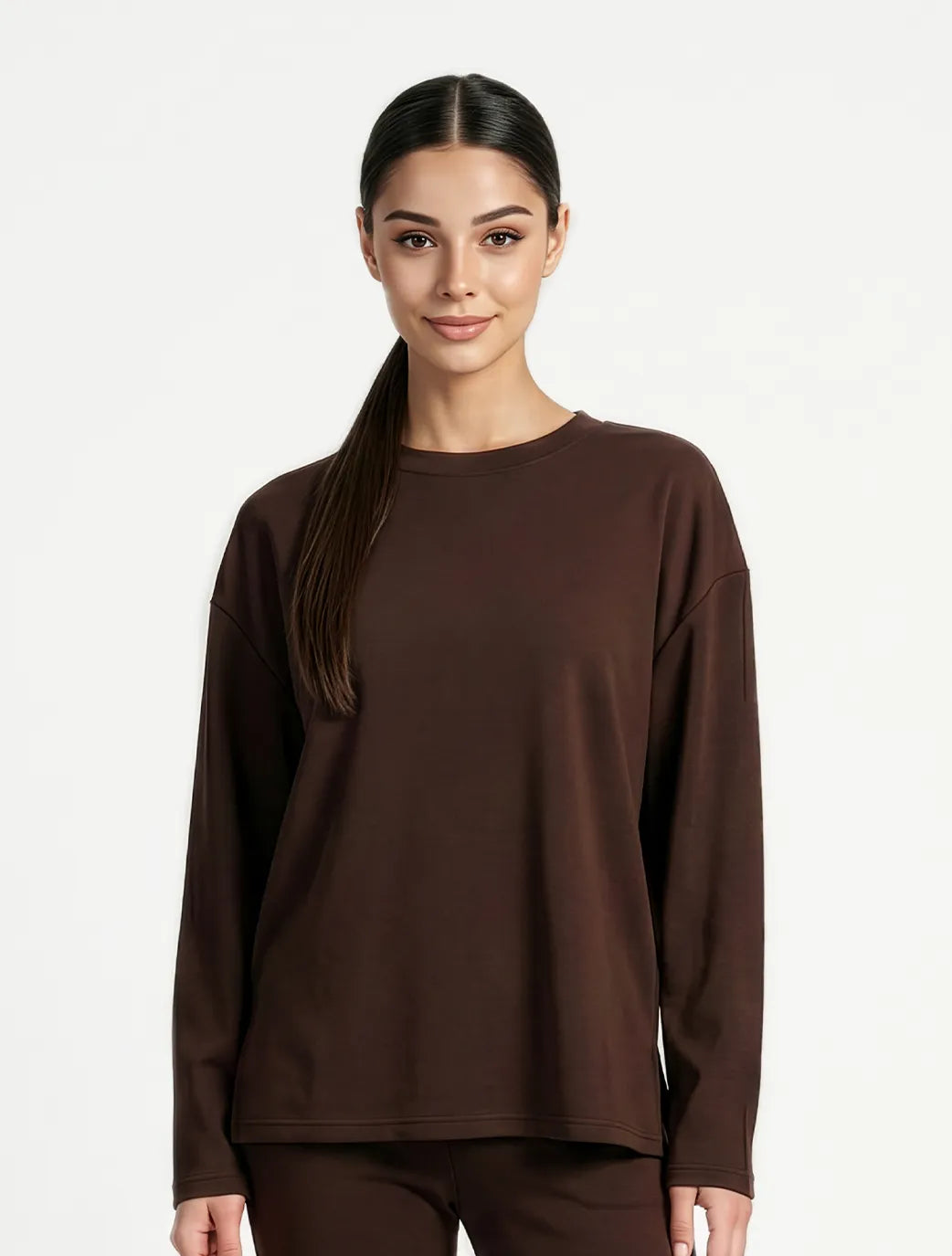 Marie France Mocha Women Refi Top SKU: LWREFITOP_MOCHA Image 01