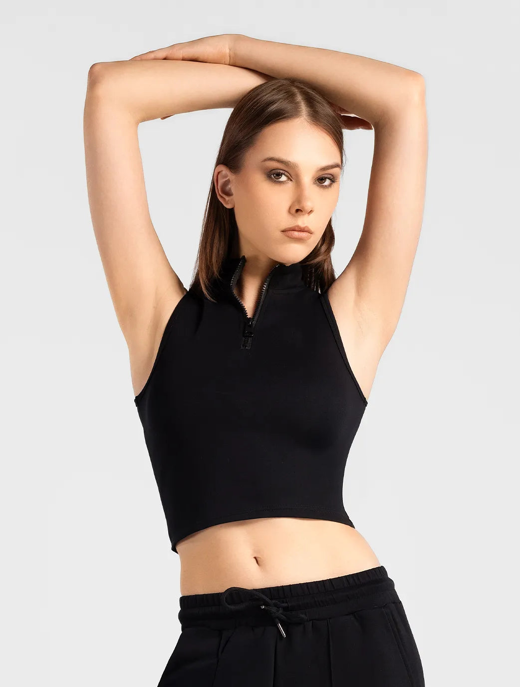 Marie France_Black_Tranquil Top_LWTRANQUILISHIRT_Black_01