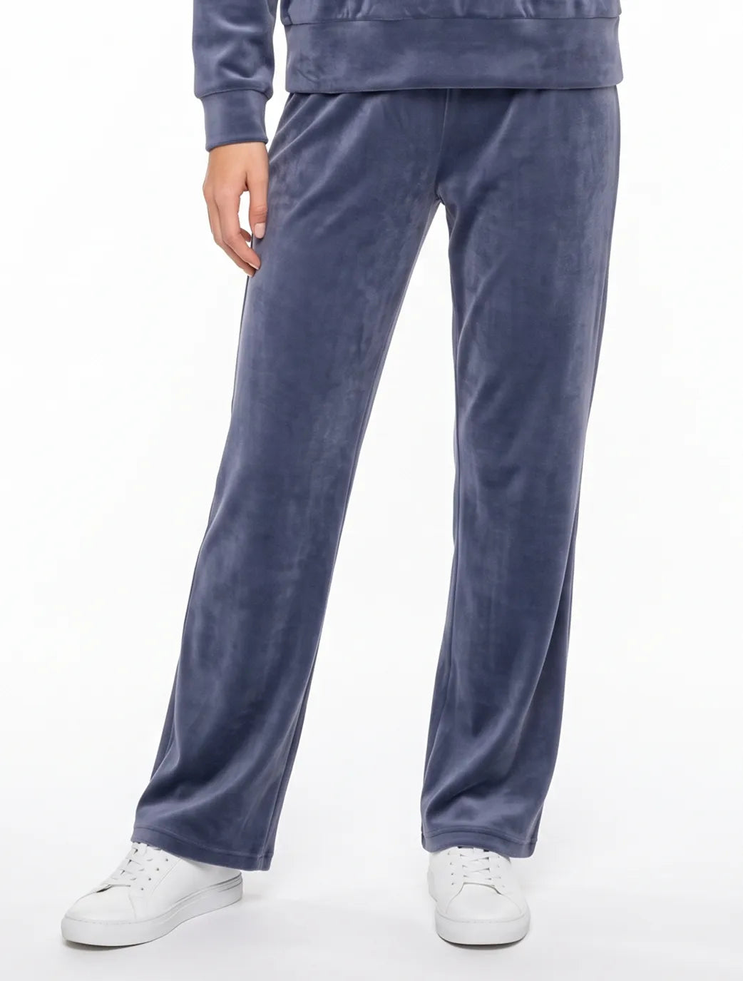 Marie France Blue Grey Women Velvet Chic Pant SKU: LWVELVETCHICPANT_BLUE GREY Image 01