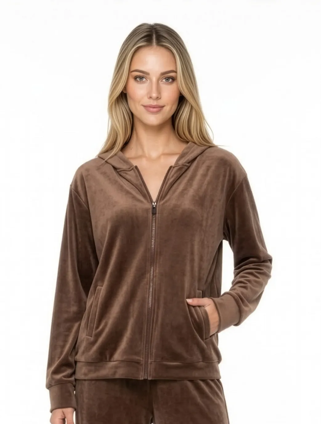 Marie France Cacao Women Whispery Jacket SKU: LWWHISPERYJACKET_Cacao Image 01