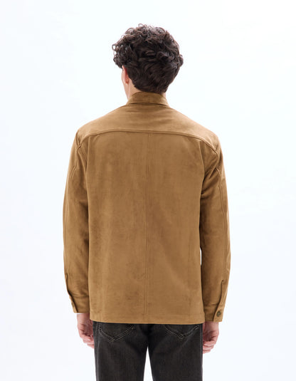 Celio_Camel_Overshirt with Pockets_MADAIM_CAMEL_03