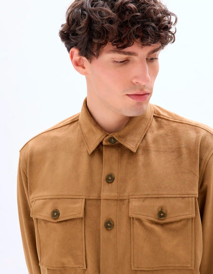 Celio_Camel_Overshirt with Pockets_MADAIM_CAMEL_04