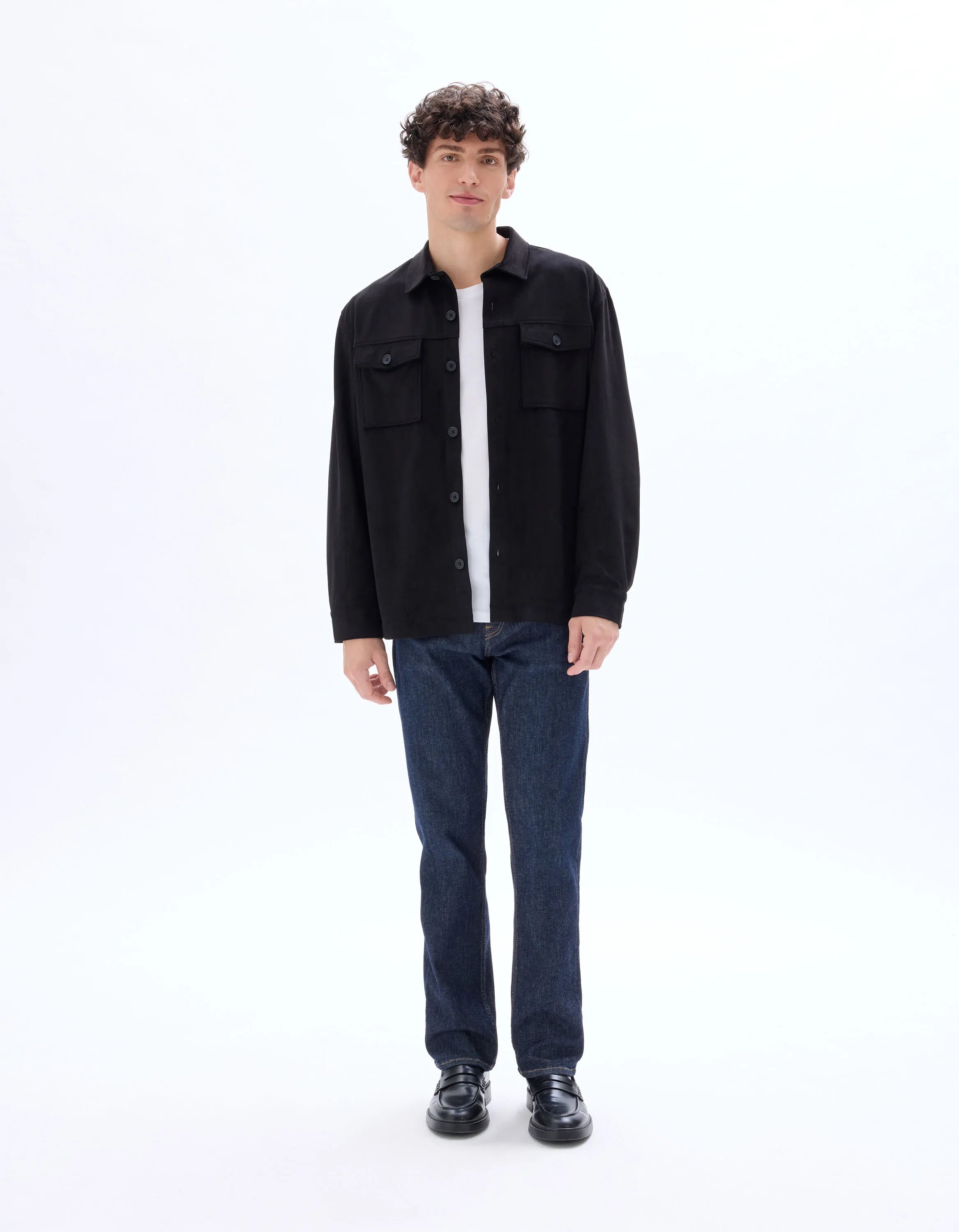 Celio_Noir_Overshirt with Pockets_MADAIM_NOIR_01