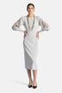 Luisa Spagnoli Beige/Tortora Women Madelin Wool Midi Dress with Lace SKU: MADELIN_1163 1122 Image 01