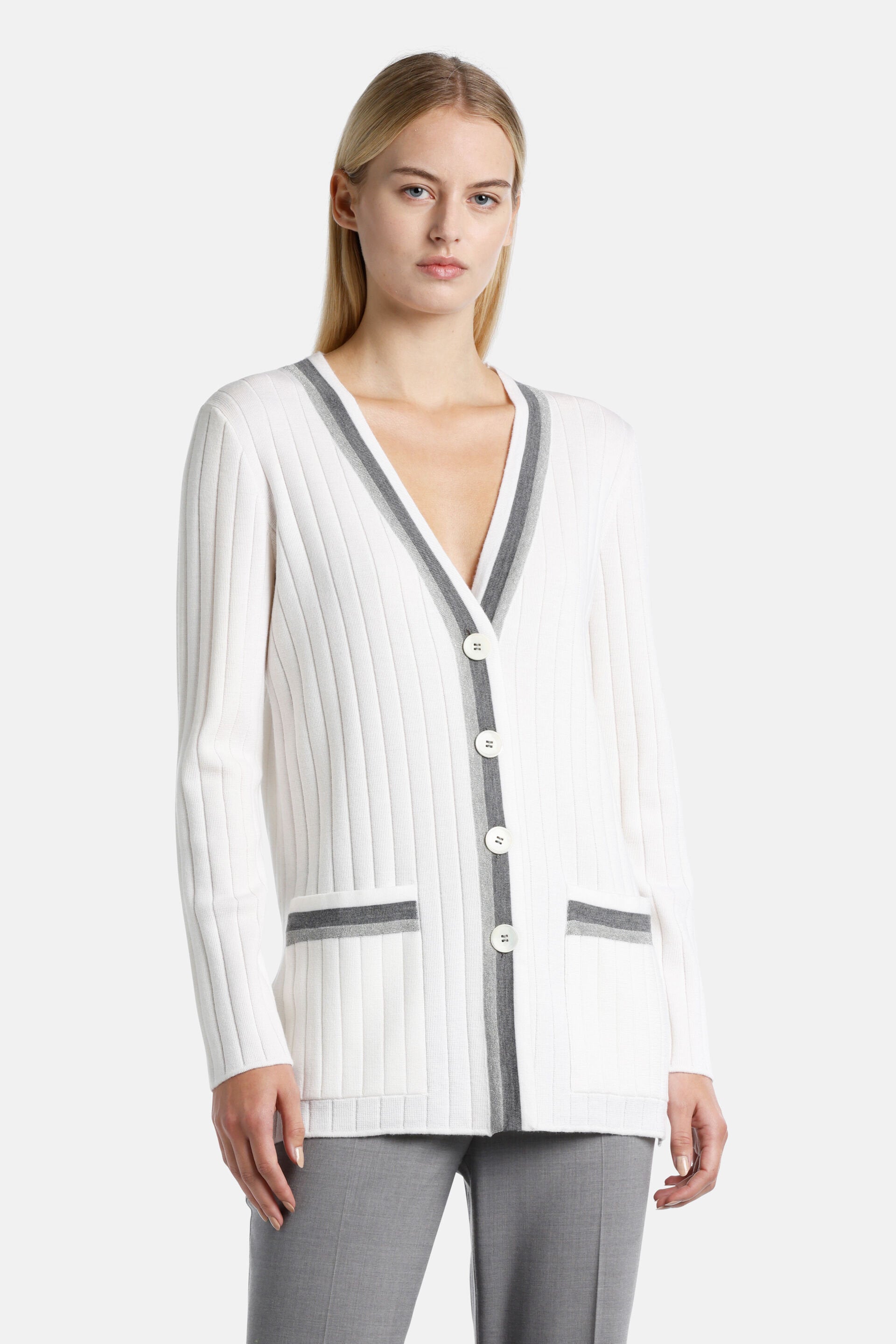 Luisa Spagnoli_Magistro Ribbed Cardigan_MAGISTRO_0201 0804 0839_01