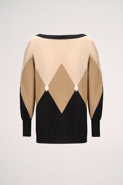 Magneti Pullover With Diamond Pattern_MAGNETI_3737_06