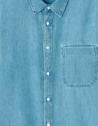 Celio_Double Stone_Regular Fit 100% Cotton Denim Shirt_MAJEANS_DOUBLE STONE_05