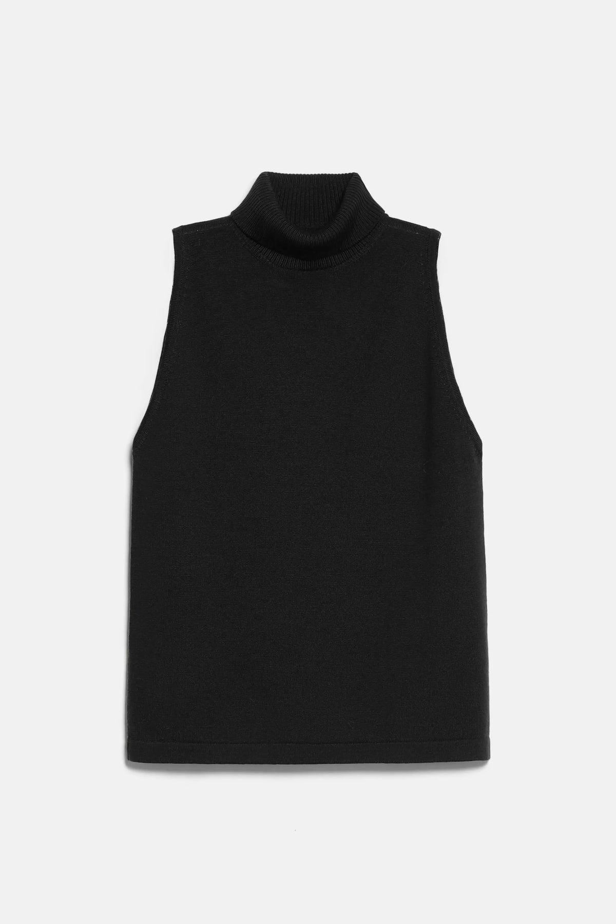 Luisa Spagnoli Nero Women Malu Sleeveless Pure Wool Sweater - Fashion Show SKU: MALU_0101 Image 06