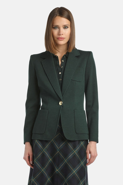 Luisa Spagnoli_Verde Bottiglia_Malvezza - Wool Blazer_MALVEZZA_2050_01