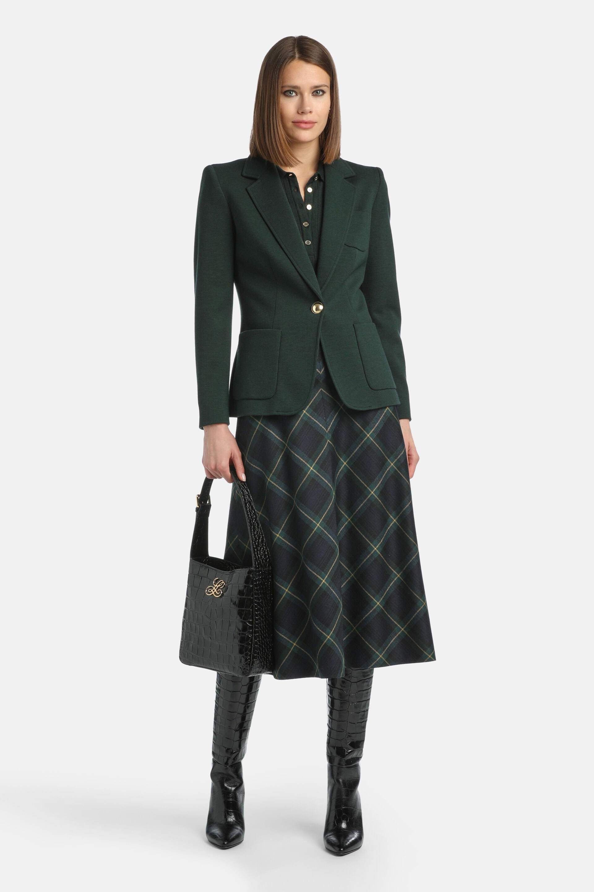 Luisa Spagnoli_Verde Bottiglia_Malvezza - Wool Blazer_MALVEZZA_2050_05