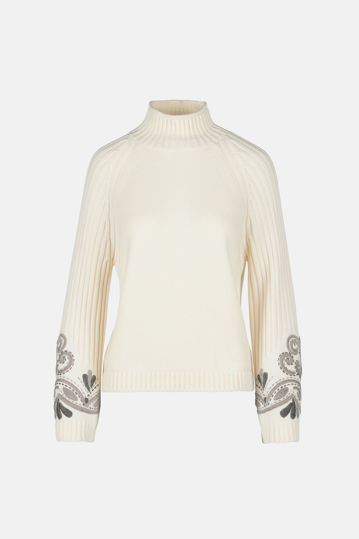 Luisa Spagnoli_Panna_Manico - Embroidered Mock-Neck Pullover_MANICO_0202_06