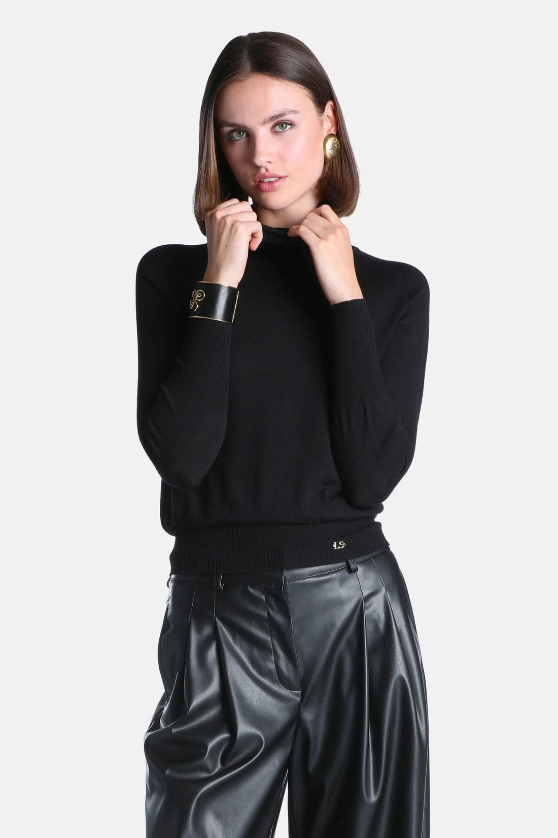Luisa Spagnoli Nero Women Manos - Wool Turtleneck SKU: MANOS F_0101 Image 01