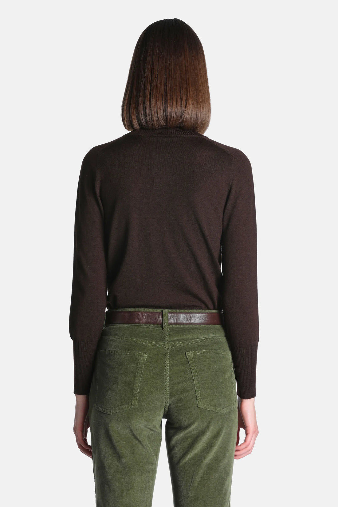 Luisa Spagnoli Marrone Women Manos - Wool Turtleneck SKU: MANOS F_0970 Image 02