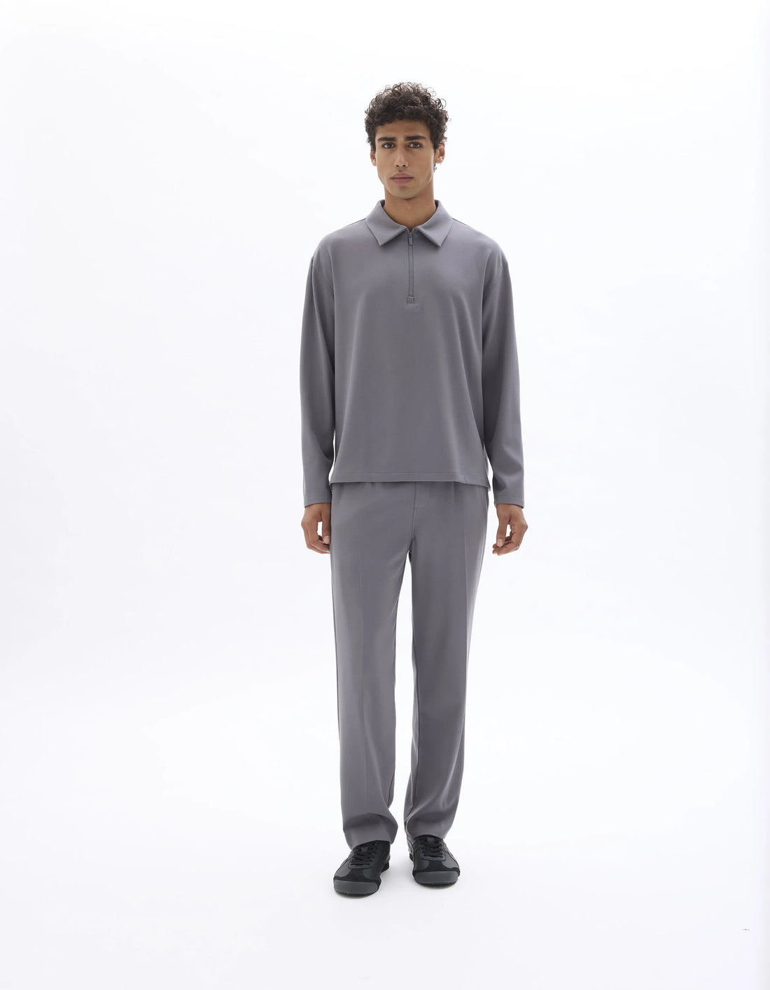 Celio_Grey_Loose Zipped Shirt_MAORA_GREY_01