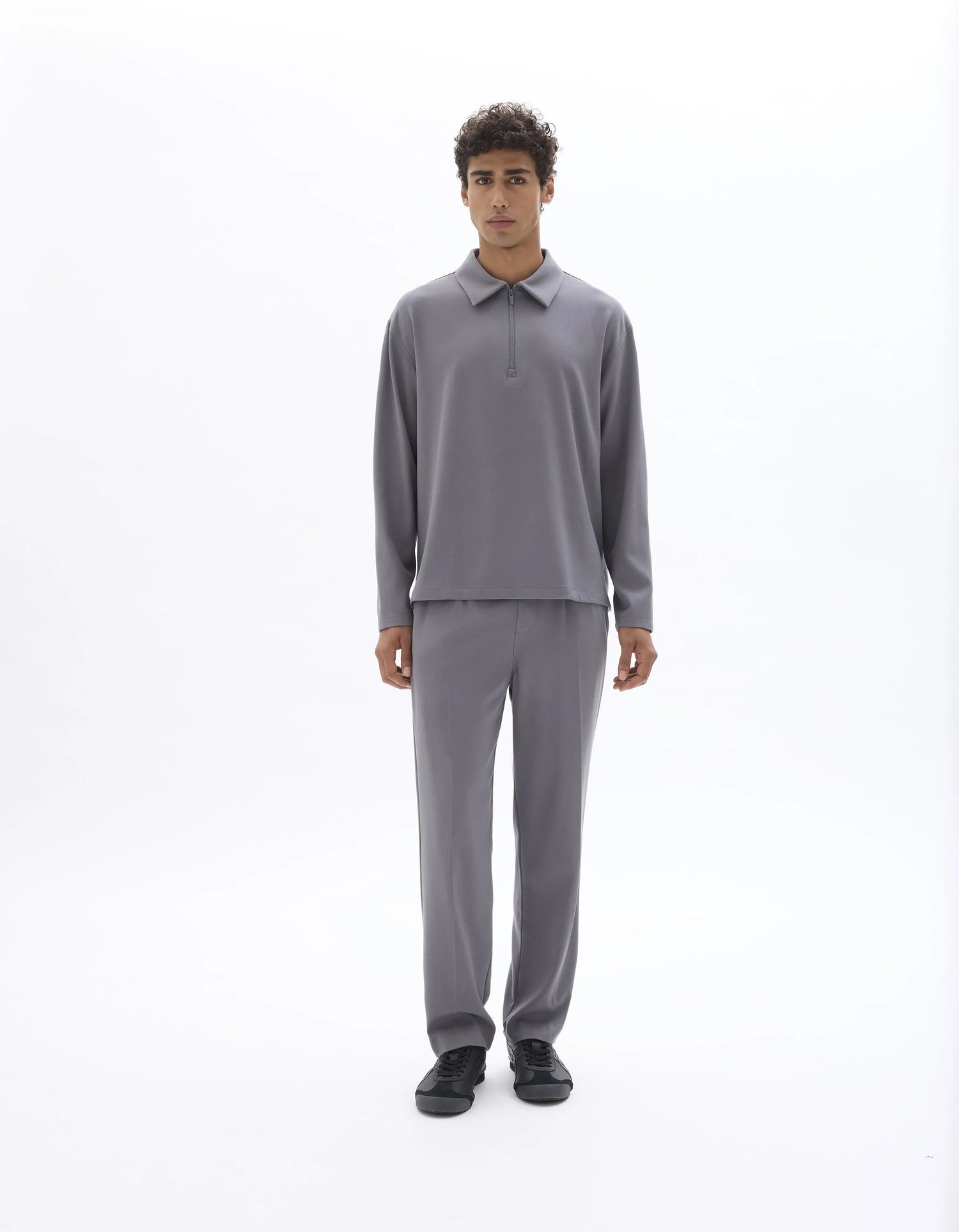 Celio_Grey_Loose Zipped Shirt_MAORA_GREY_01