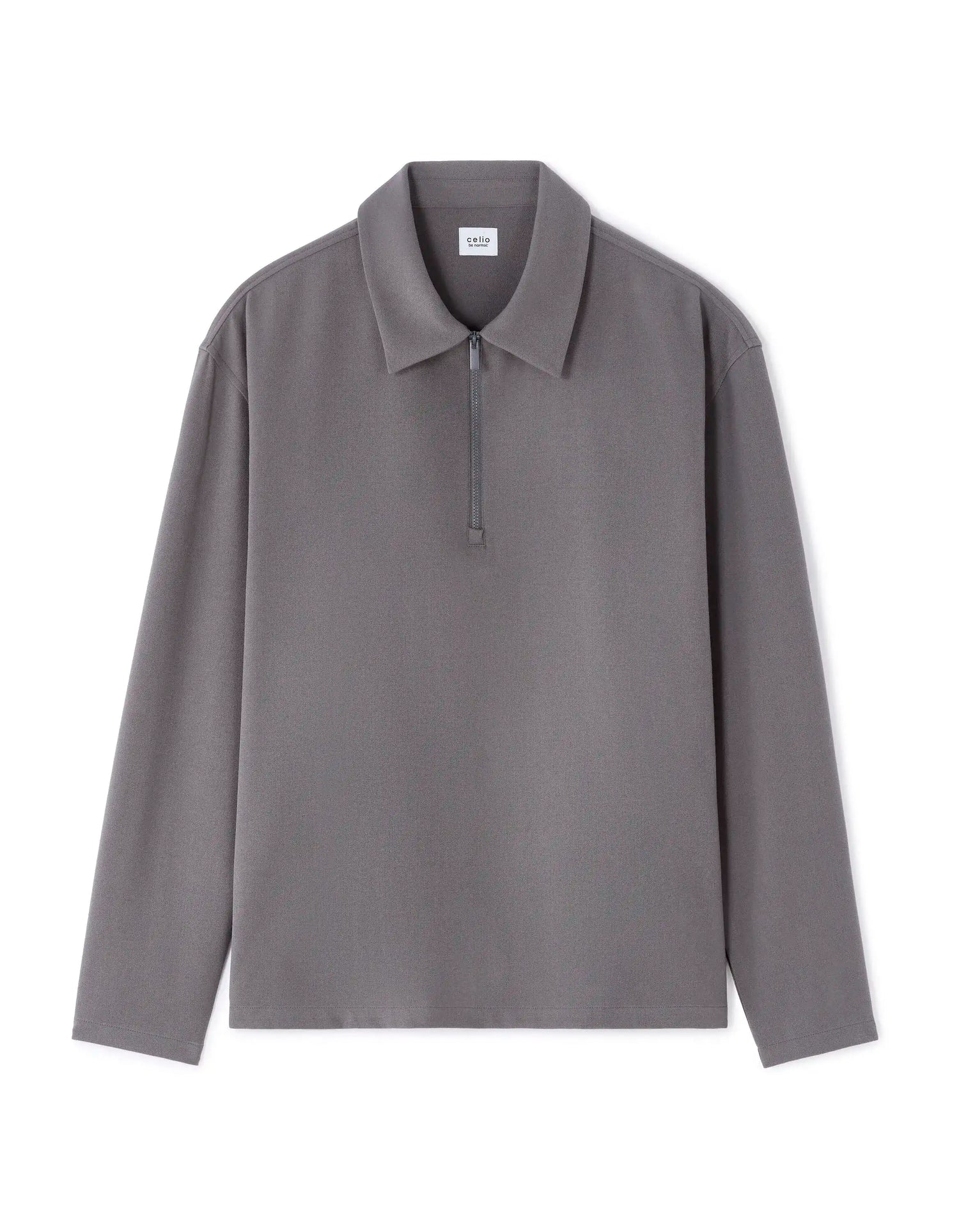 Celio_Grey_Loose Zipped Shirt_MAORA_GREY_05