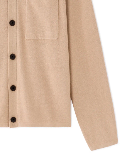 Celio_Beige Humus_Plain Knit Overshirt_MAOW_BEIGE HUMUS_07