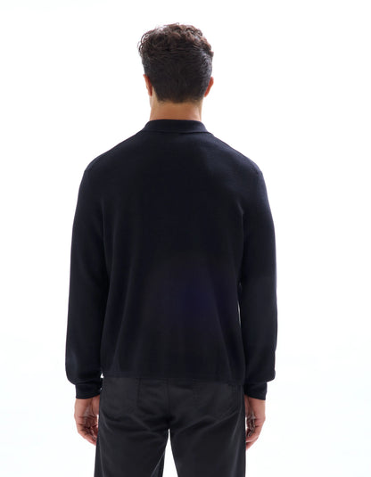 Celio_Black_Plain Knit Overshirt_MAOW_BLACK_03