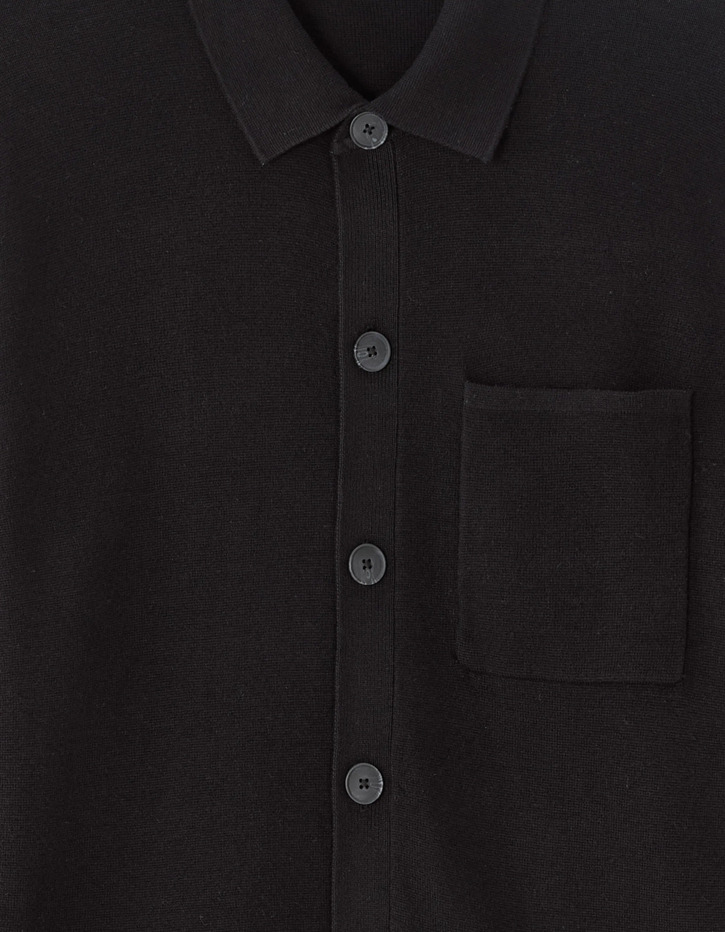 Celio_Black_Plain Knit Overshirt_MAOW_BLACK_05