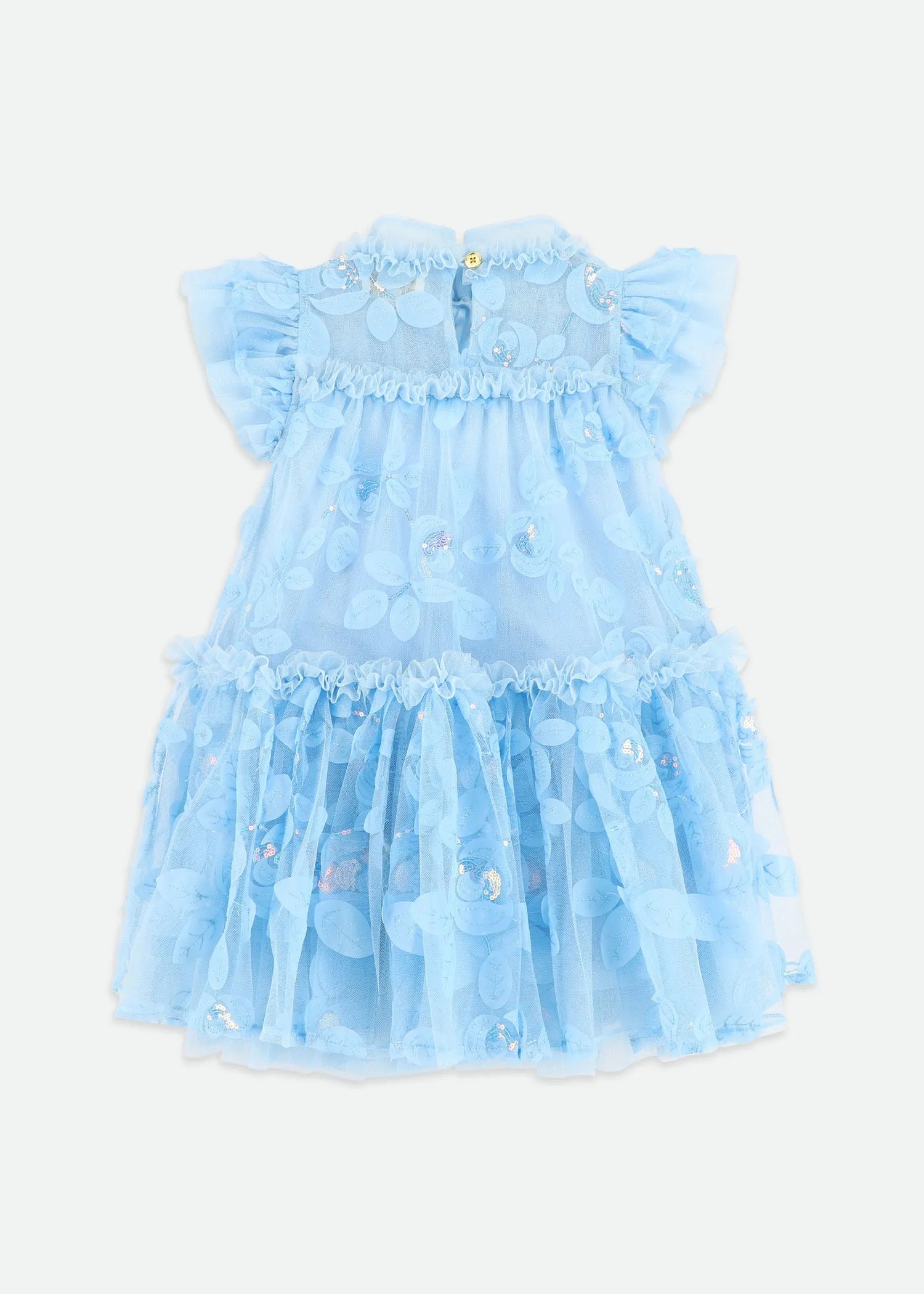 Angels Face 0 Girls Marietta Embroidered Tulle Dress Blue SKU: MARIETTA_Blue Image 05
