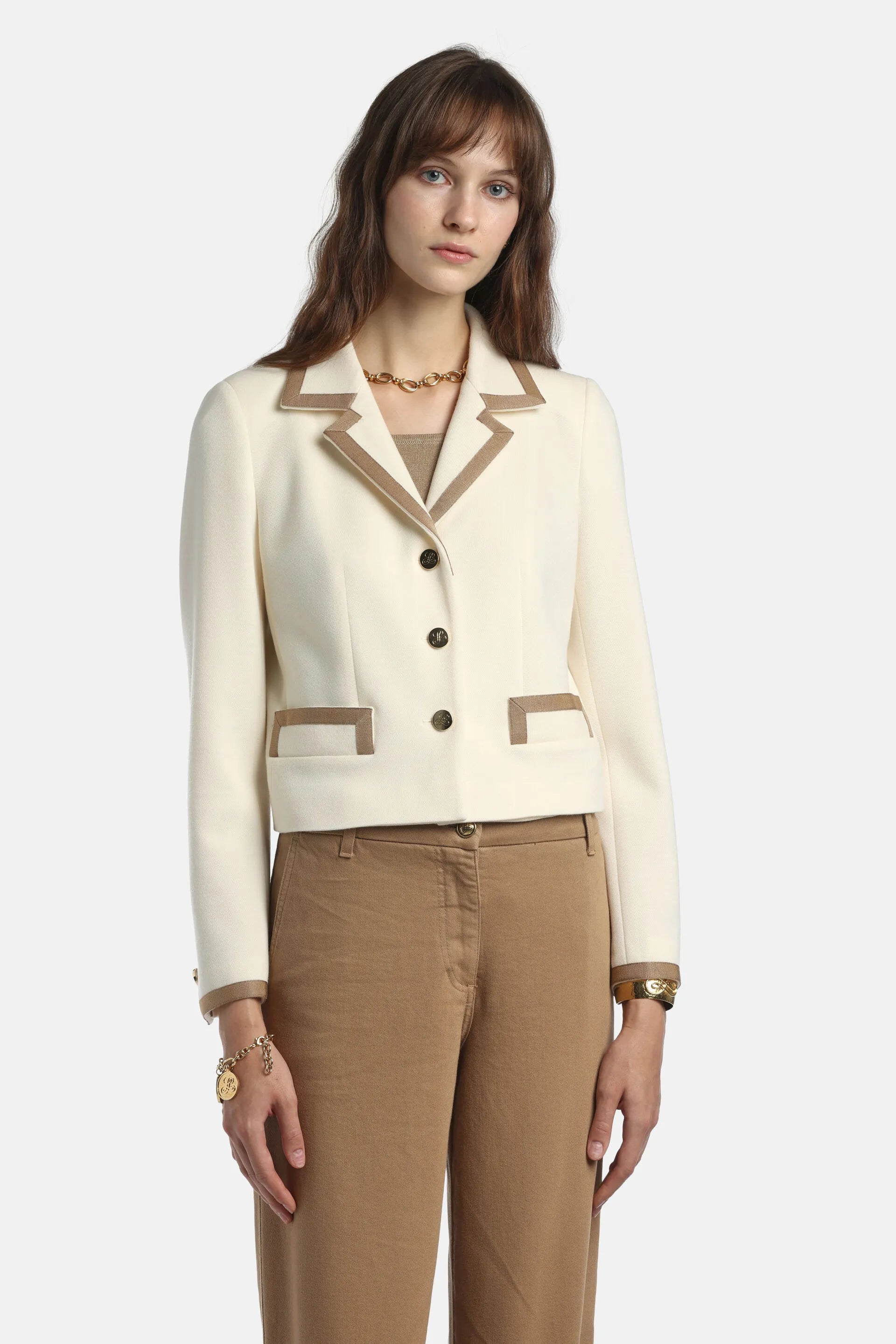 Luisa Spagnoli_Cream_Marline - Cardigan With Lapels_MARLINE_0202_01