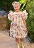 Angels Face 0 Girls Marlowe Foil Floral Print Dress Gold SKU: MARLOWE_Gold Image 02