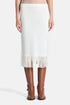 Luisa Spagnoli Panna Women Marsan Fringed Midi Skirt SKU: MARSAN_0202 Image 01