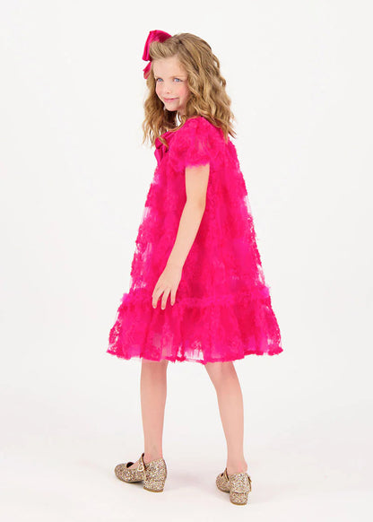 Marta 3D Flower Dress Fuchsia_MARTA_Fuchsia_02