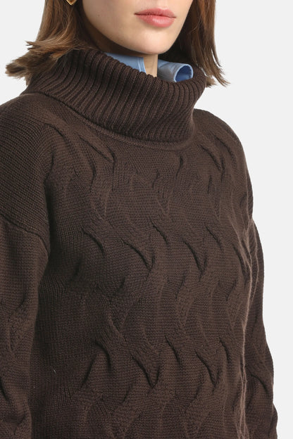 Luisa Spagnoli_Brown_Martinella - Wool Turtleneck_MARTINE_0970_03