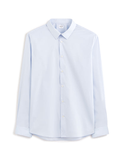 Slim Fit Stretch Cotton Shirt - Light Blue_01