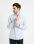 Slim Fit Stretch Cotton Shirt - Light Blue_02