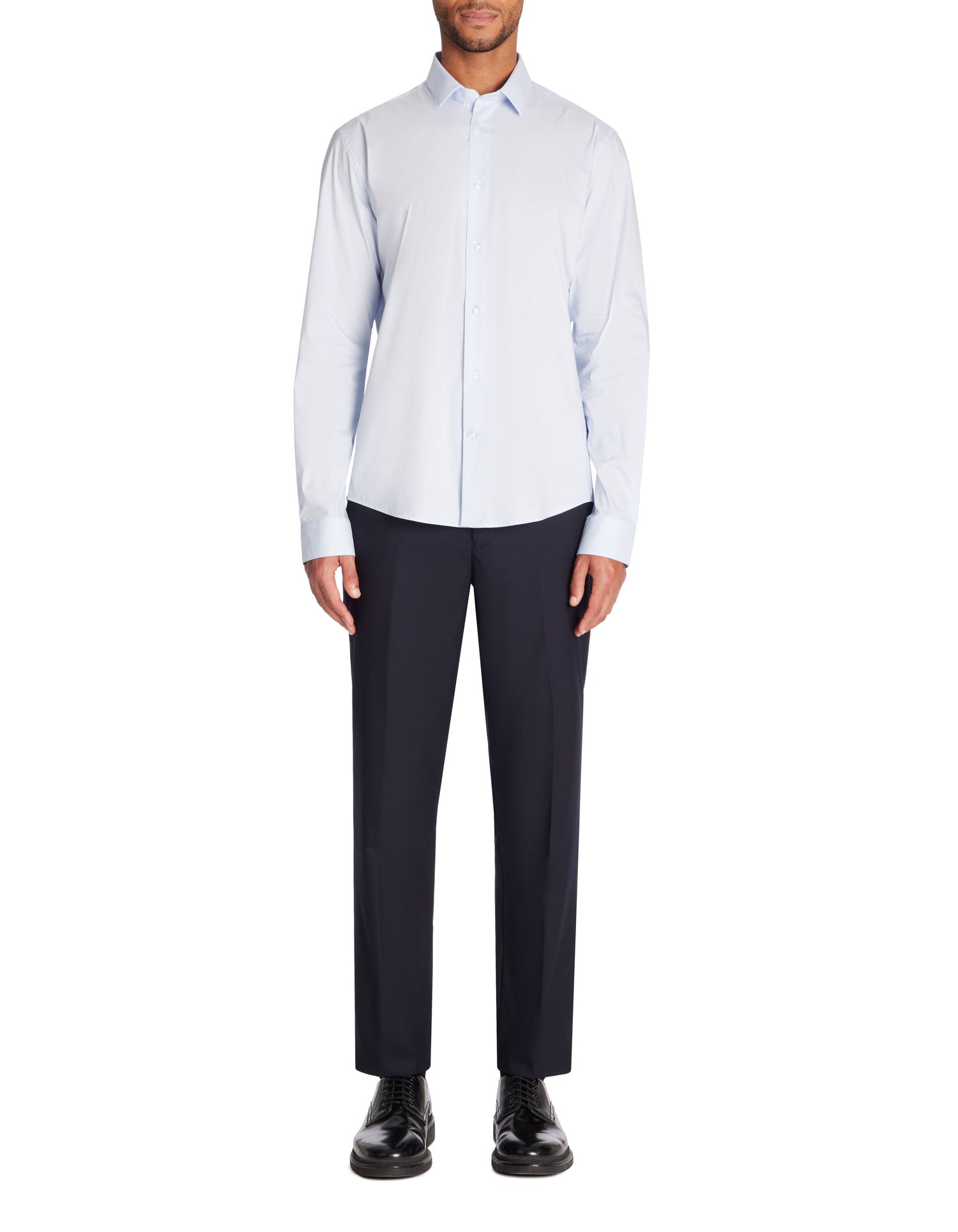 Celio_Light Blue Regular Stretch Cotton Shirt_MASANTALRG_LIGHT BLUE_02