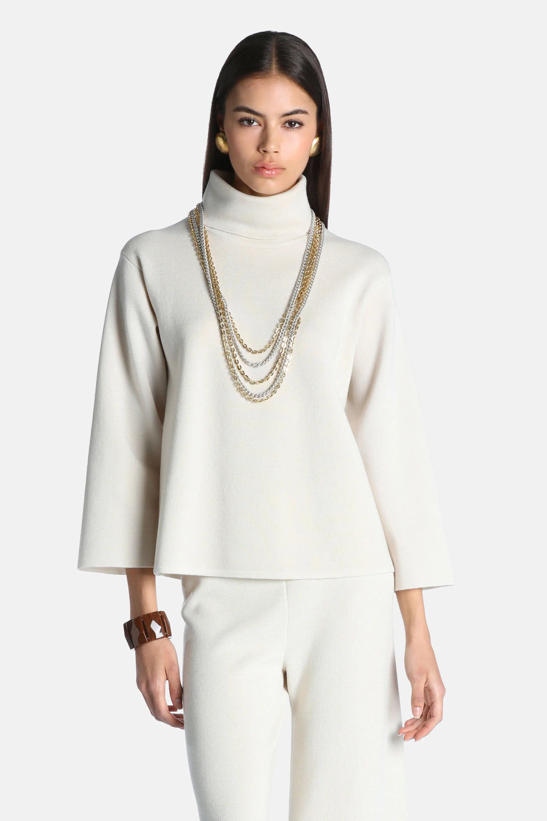 Luisa Spagnoli Crema Women Mascate - Knitted Tunic SKU: MASCATE_0204 Image 01
