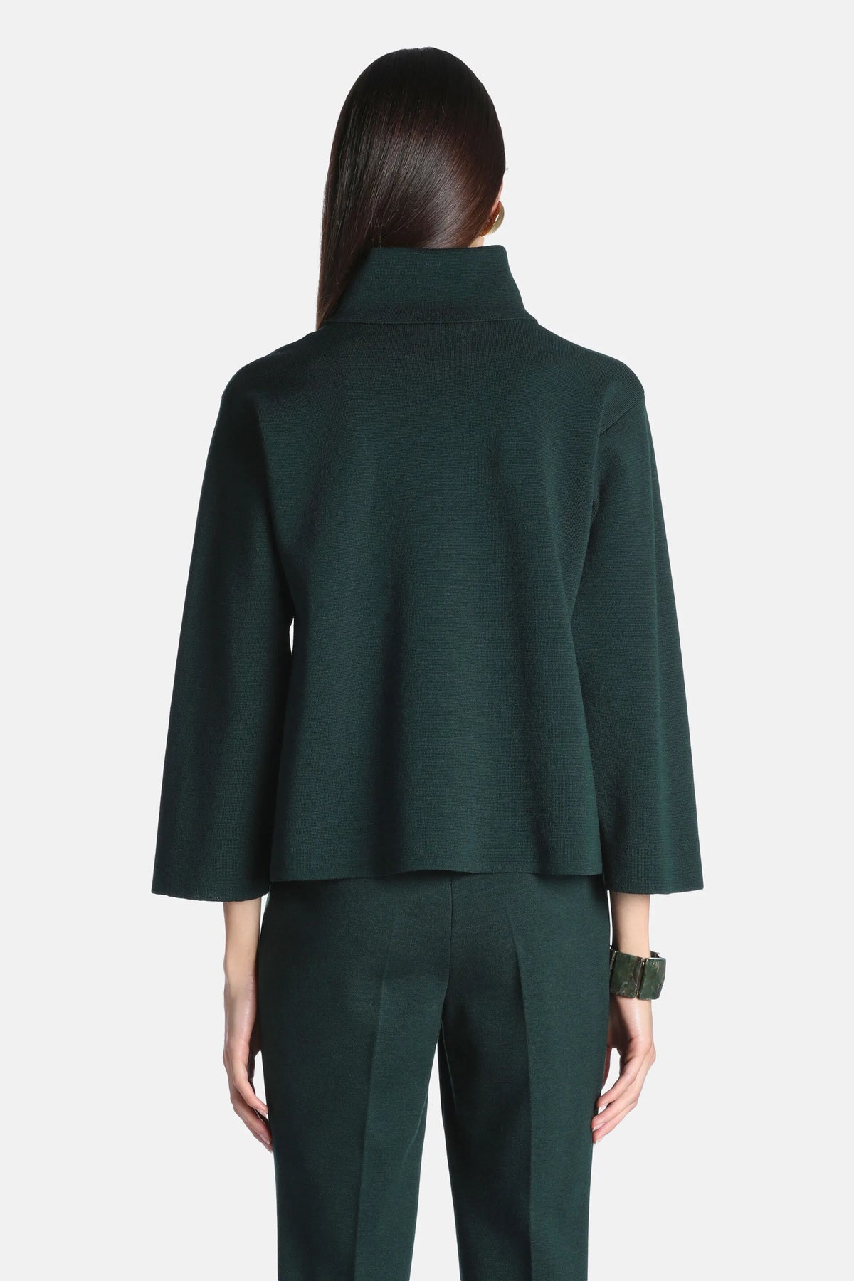 Luisa Spagnoli Verde Bottiglia Women Mascate - Knitted Tunic SKU: MASCATE_2050 Image 02