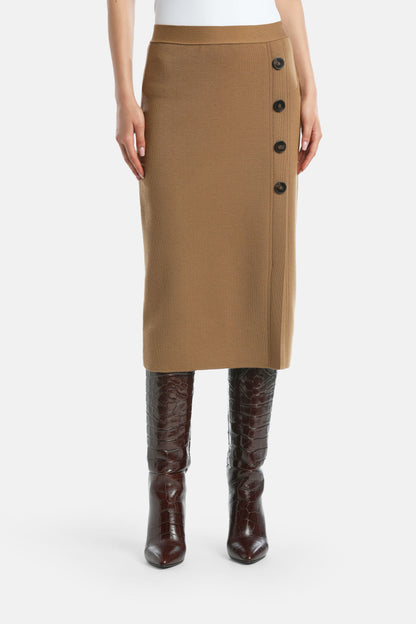 Luisa Spagnoli_Biscotto_Masiera - Skirt with Buttons_MASIERA_2246_01