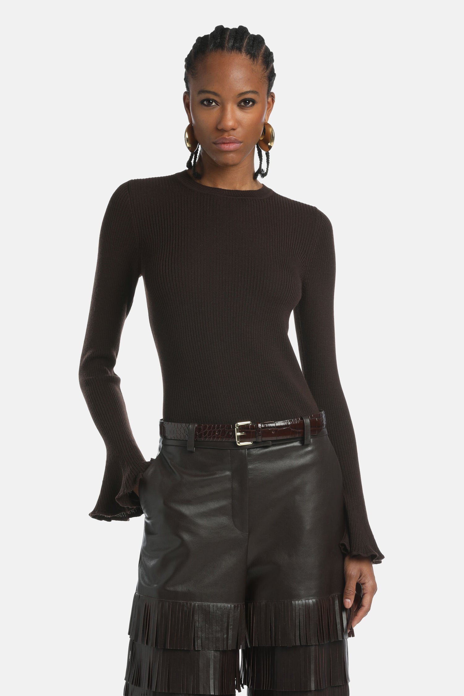 Luisa Spagnoli_Marrone_Massello - Ribbed Pullover - Fashion Show_MASSELLO_0970_02