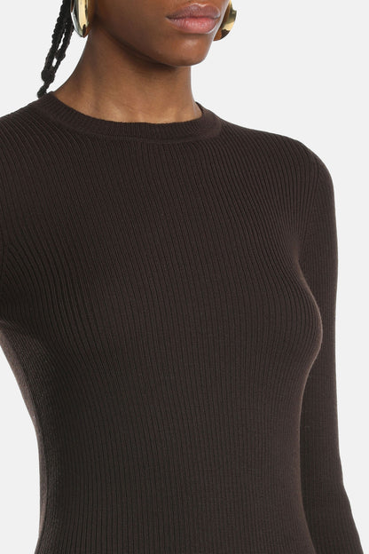 Luisa Spagnoli_Marrone_Massello - Ribbed Pullover - Fashion Show_MASSELLO_0970_04