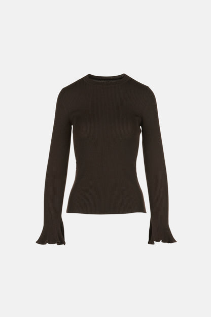 Luisa Spagnoli_Marrone_Massello - Ribbed Pullover - Fashion Show_MASSELLO_0970_06