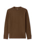 Celio_Brown_Boxy Embossed Long-Sleeved T-Shirt - Coffee with Milk_MECACHEML_CAFE AU LAIT_01