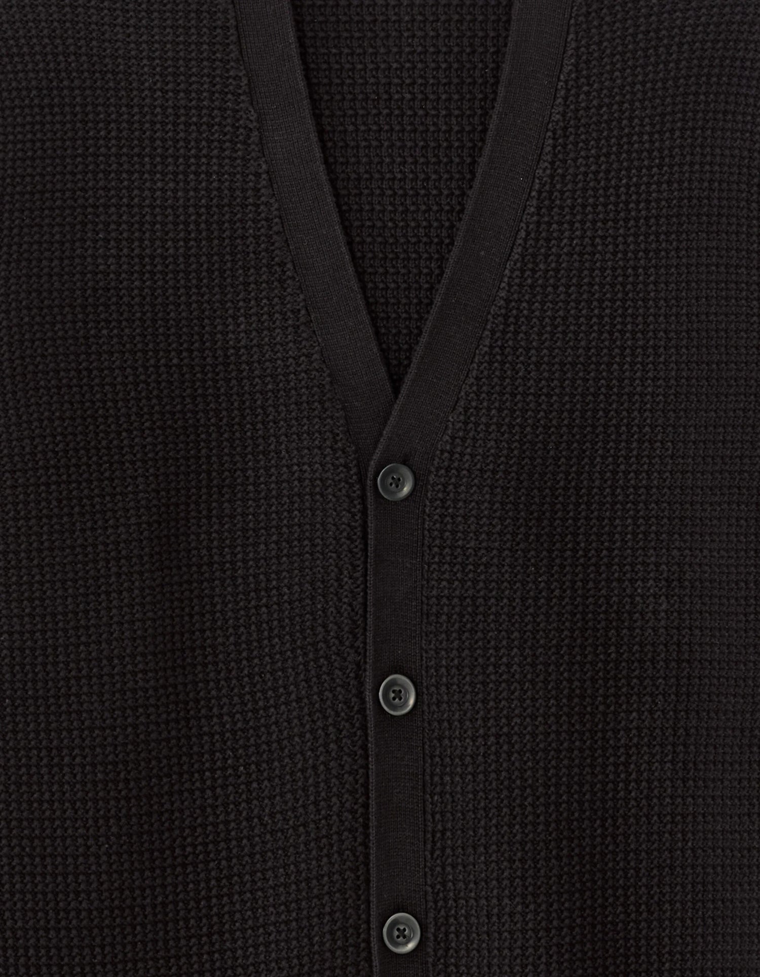 Celio_Black_100% Cotton Fancy Knit Cardigan_MECARD_BLACK_05