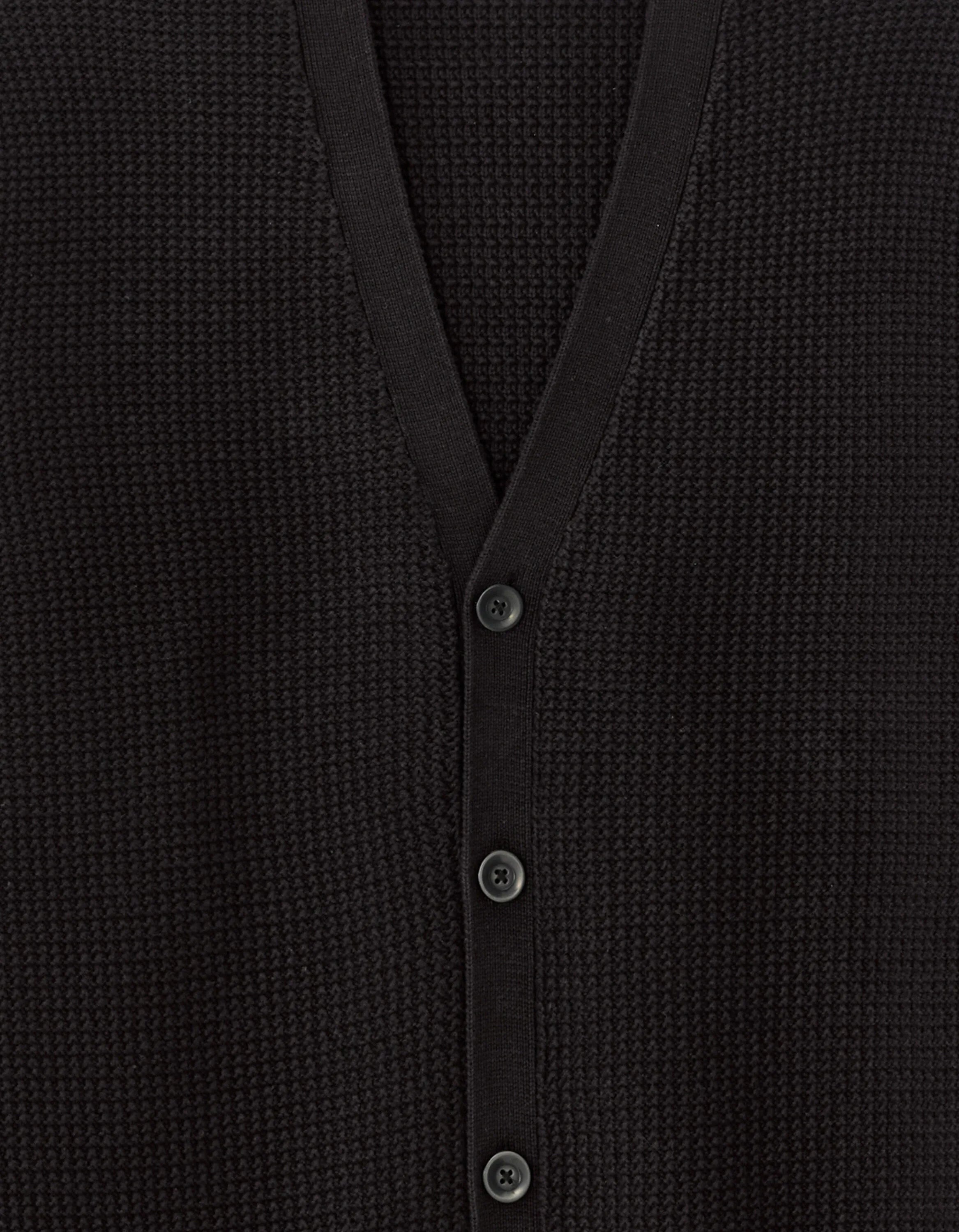 Celio_Black_100% Cotton Fancy Knit Cardigan_MECARD_BLACK_05