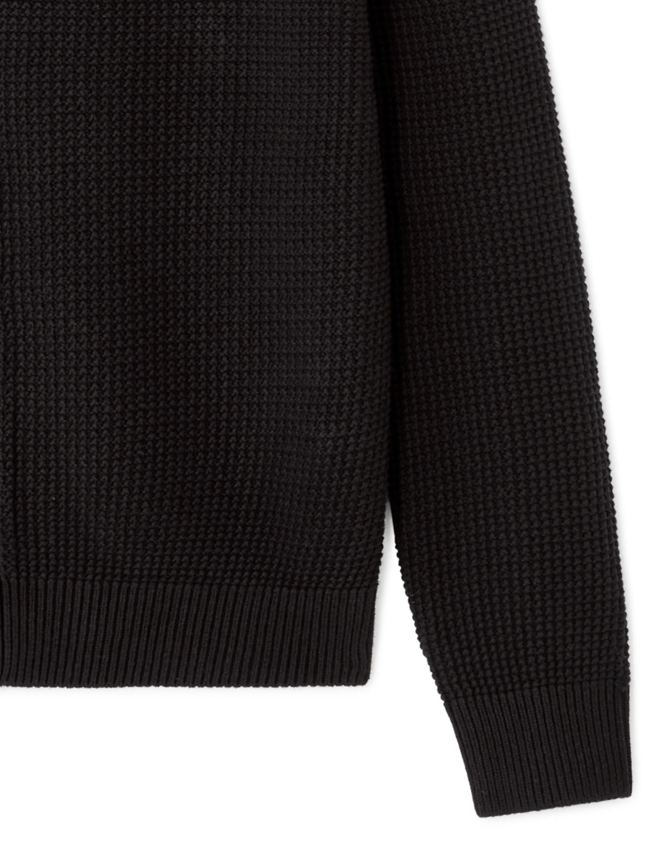 Celio_Black_100% Cotton Fancy Knit Cardigan_MECARD_BLACK_06