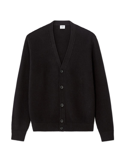 Celio_Black_100% Cotton Fancy Knit Cardigan_MECARD_BLACK_07