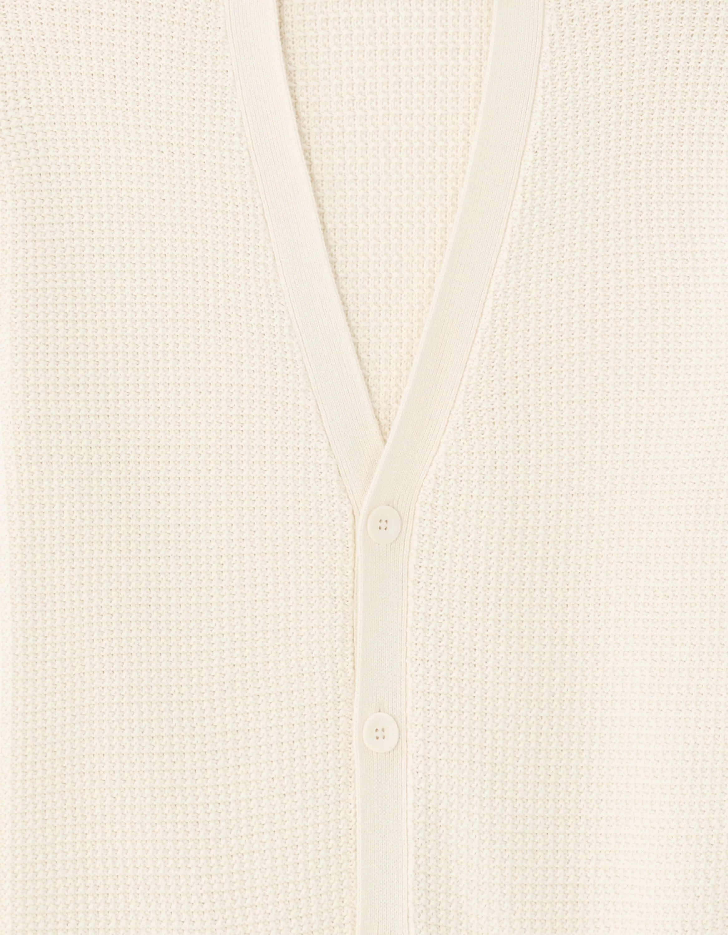Celio_Ecru_100% Cotton Fancy Knit Cardigan_MECARD_ECRU_05