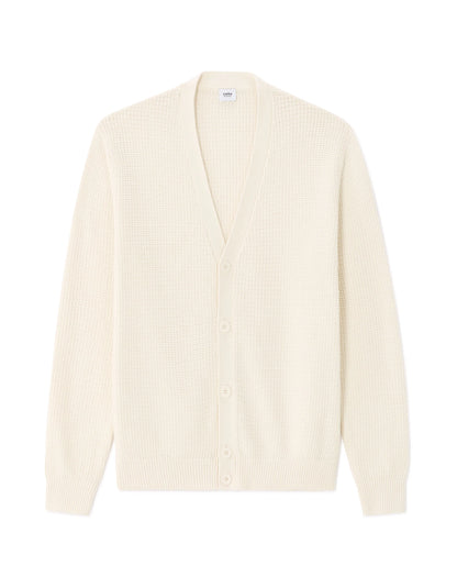 Celio_Ecru_100% Cotton Fancy Knit Cardigan_MECARD_ECRU_07