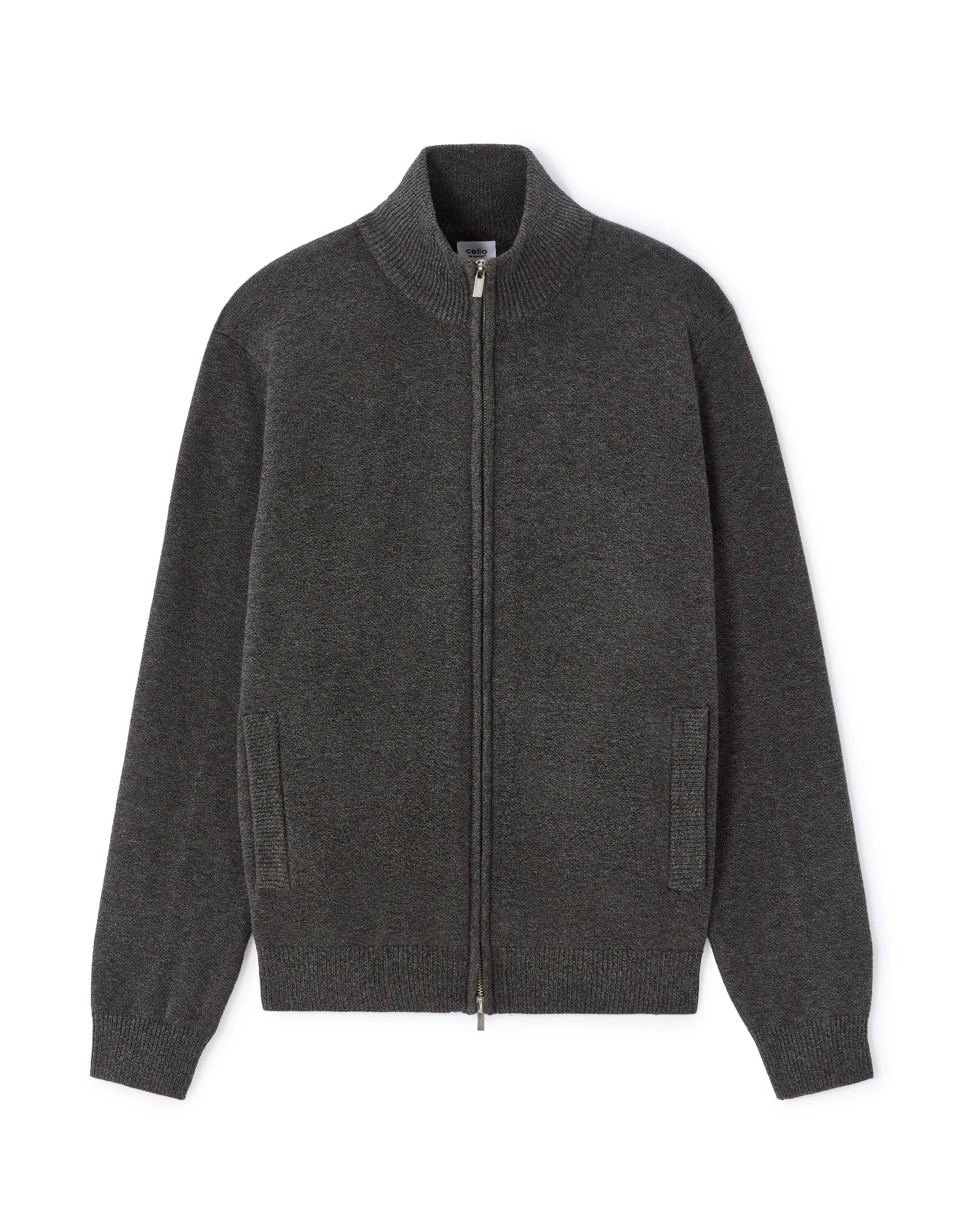 Celio_Black_Thermolite¨ Zip-Up Stand-Up Collar Vest - Black_MECHAUDE_BLACK_01